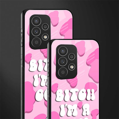bitch i'm a cow back phone cover | glass case for samsung galaxy a23