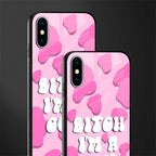 bitch i'm a cow glass case for iphone xs image-2