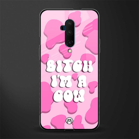 bitch i'm a cow glass case for oneplus 7t pro image