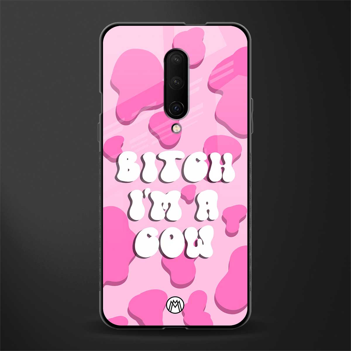 bitch i'm a cow glass case for oneplus 7 pro image