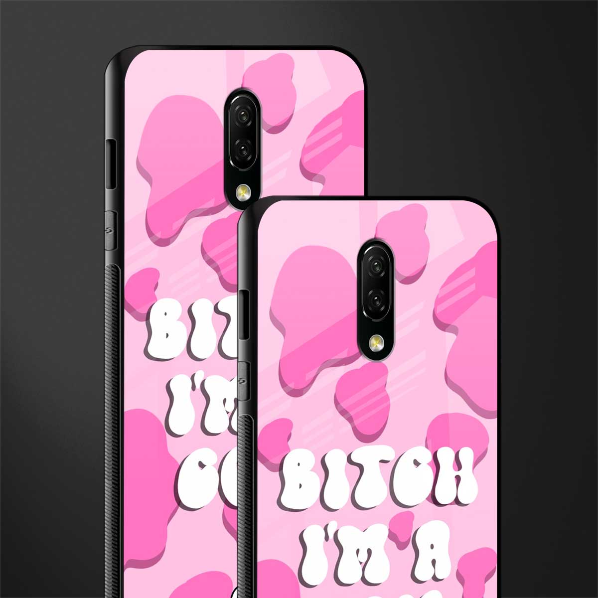 bitch i'm a cow glass case for oneplus 7 image-2