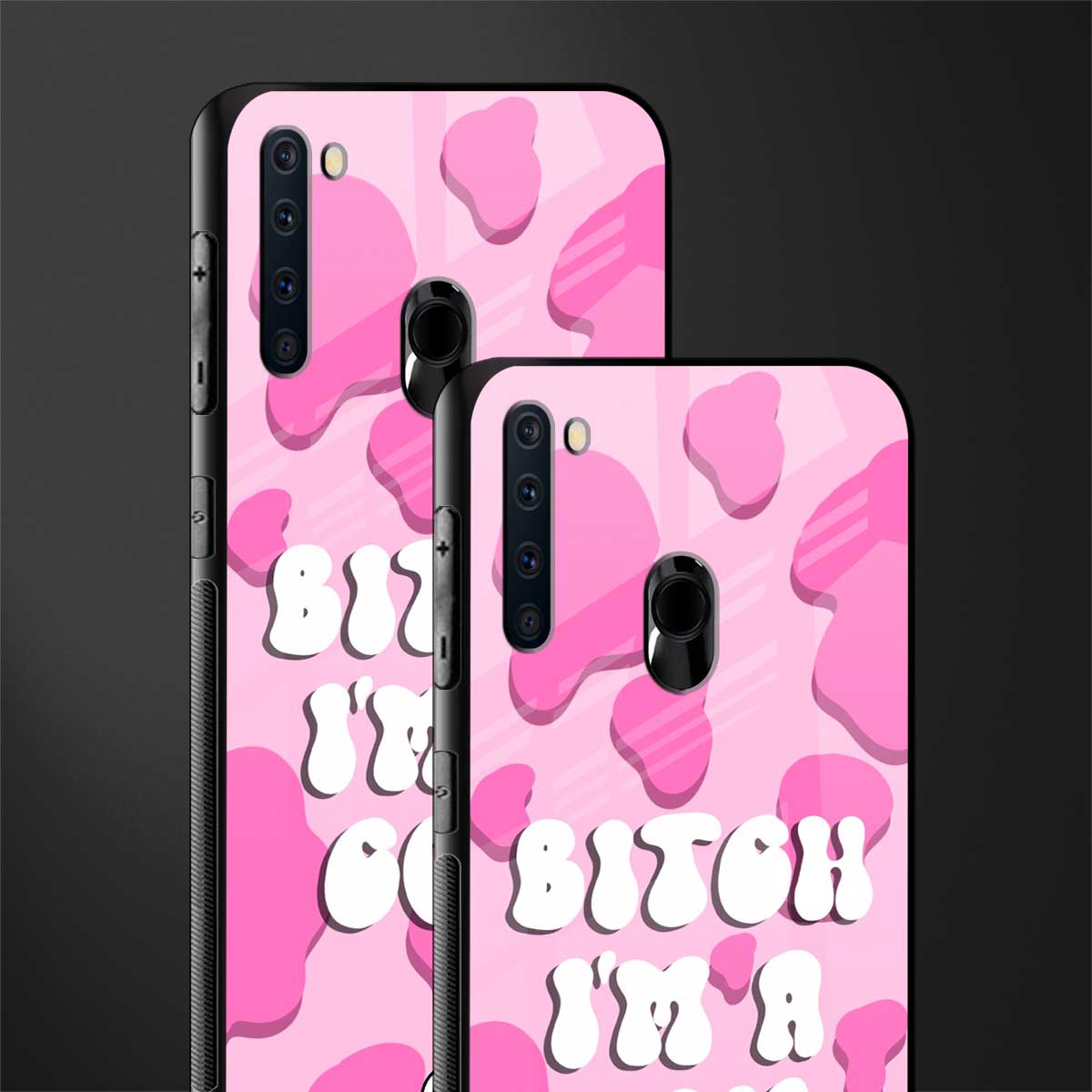 bitch i'm a cow glass case for samsung a21 image-2