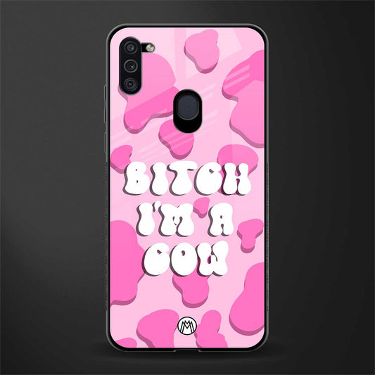 bitch i'm a cow glass case for samsung galaxy m11 image