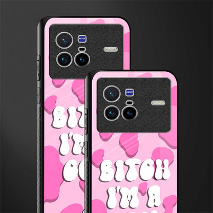 bitch i'm a cow glass case for vivo x80 image-2