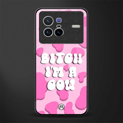 bitch i'm a cow glass case for vivo x80 image
