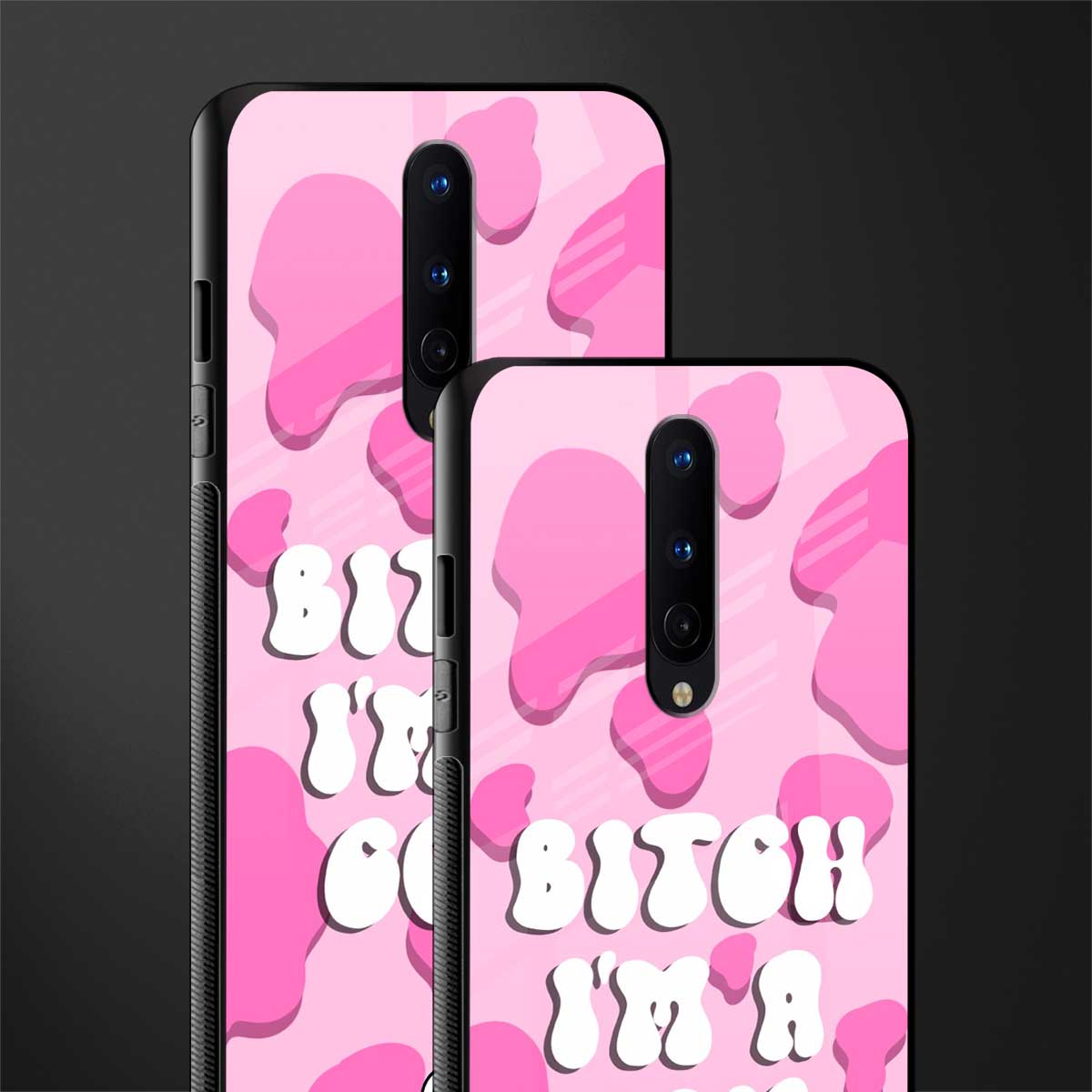 bitch i'm a cow glass case for oneplus 8 image-2