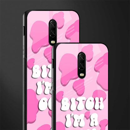 bitch i'm a cow glass case for oneplus 6t image-2