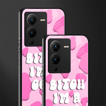 bitch i'm a cow back phone cover | glass case for vivo v25 pro 5g