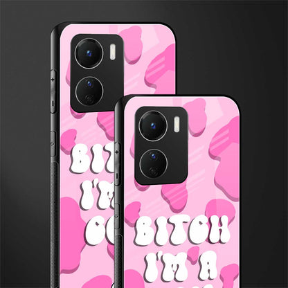 bitch i'm a cow back phone cover | glass case for vivo y16
