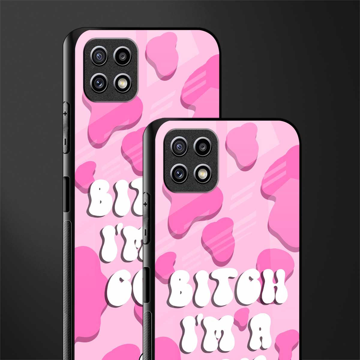 bitch i'm a cow back phone cover | glass case for samsung galaxy f42