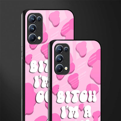 bitch i'm a cow back phone cover | glass case for oppo reno 5