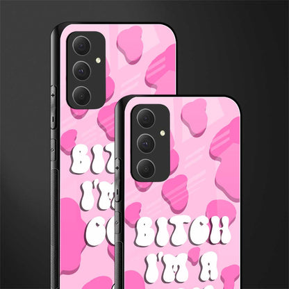 bitch i'm a cow back phone cover | glass case for samsung galaxy a54 5g