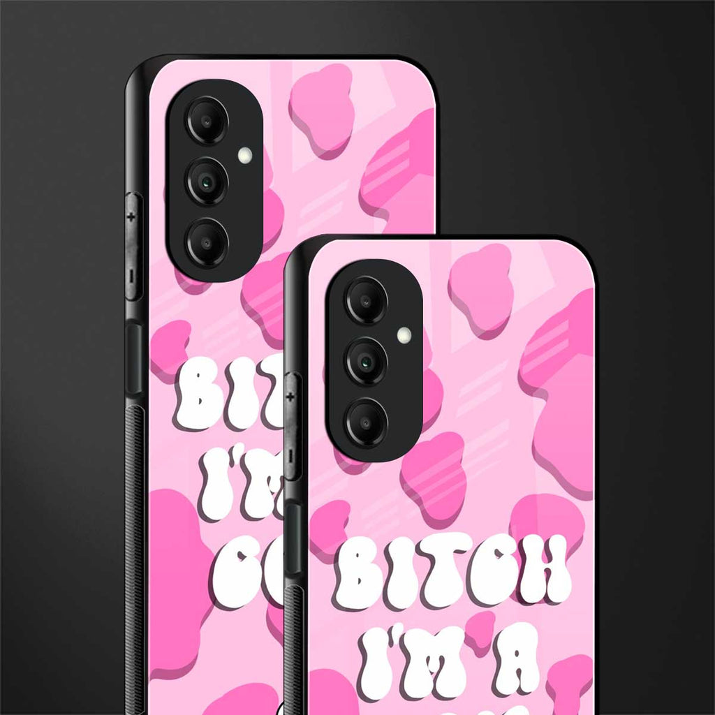 bitch i'm a cow back phone cover | glass case for samsung galaxy a14 5g