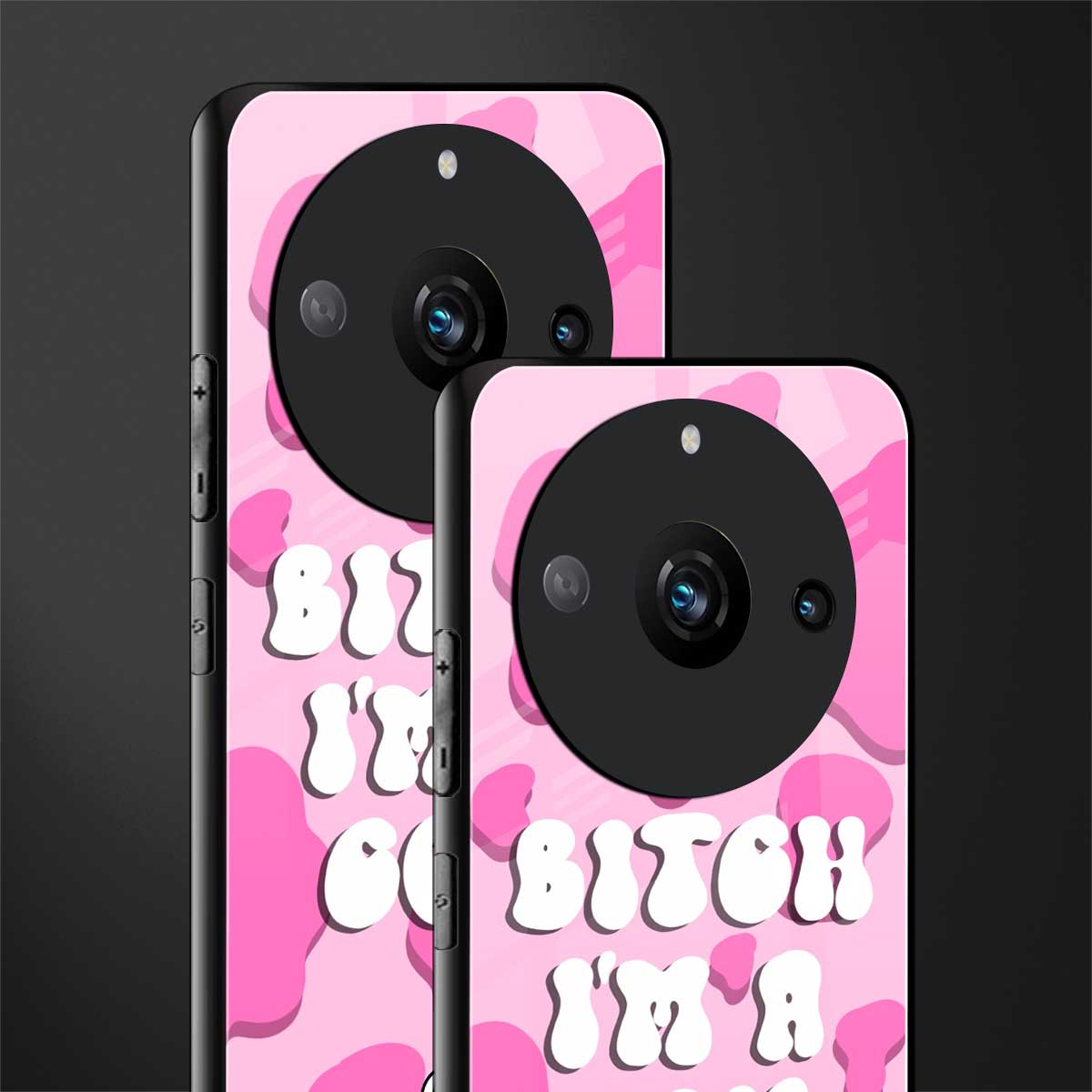 bitch i'm a cow back phone cover | glass case for realme 11 pro 5g
