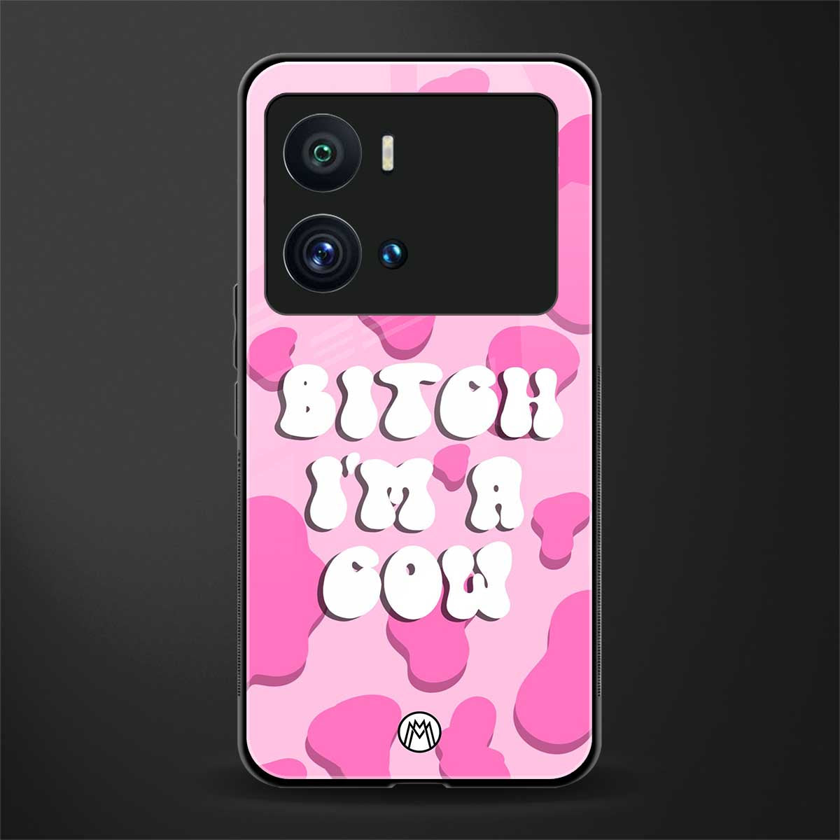 bitch i'm a cow back phone cover | glass case for iQOO 9 Pro