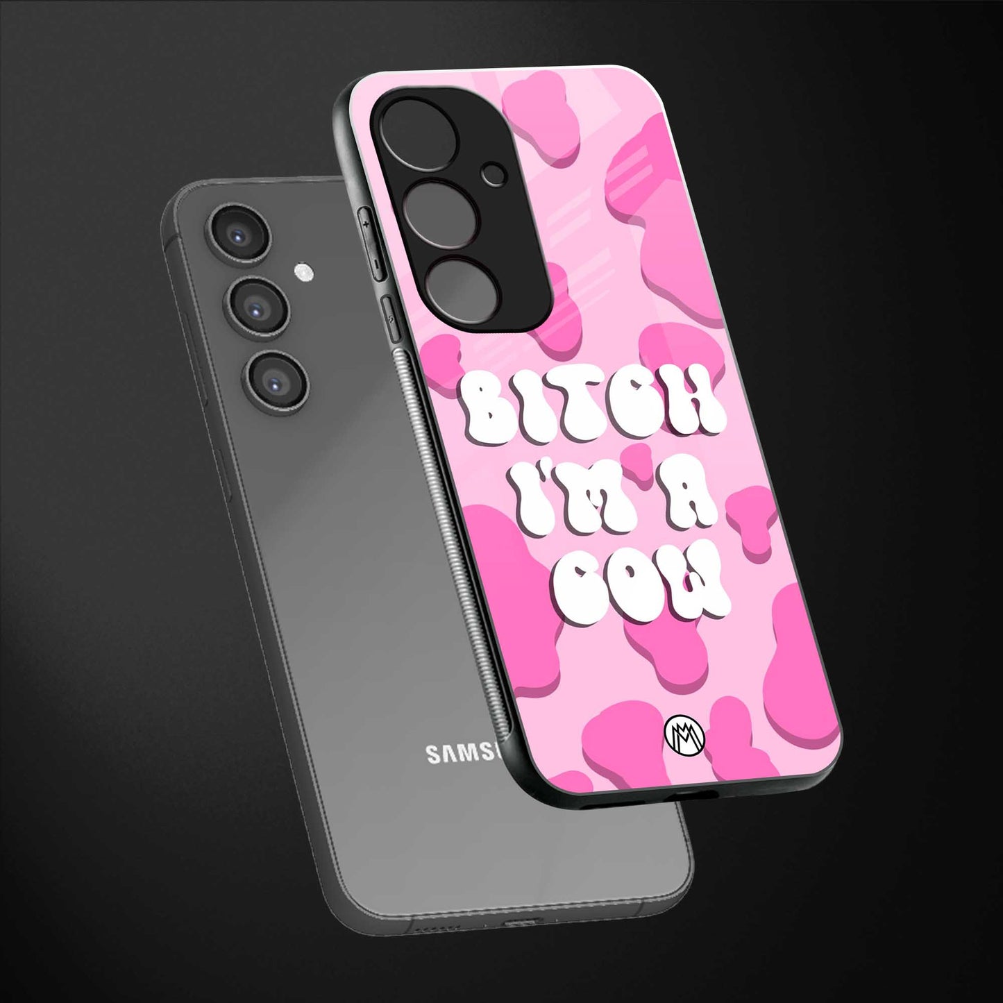 bitch i'm a cow back phone cover | glass case for samsung galaxy s23 fe 5g