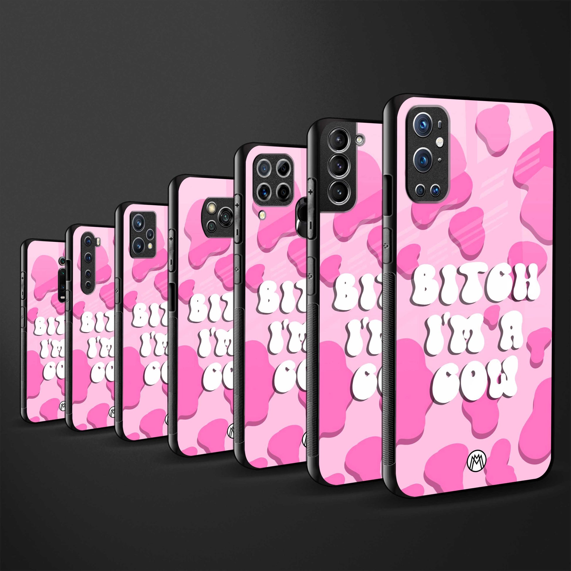 bitch i'm a cow back phone cover | glass case for oneplus 9