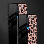 black & pink cheetah fur glass case for poco x2 image-2