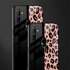 black & pink cheetah fur glass case for realme narzo 10a image-2
