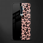 black & pink cheetah fur glass case for oppo reno 2f image