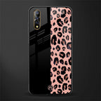 black & pink cheetah fur glass case for vivo z1x image