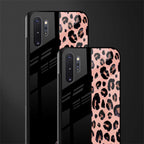black & pink cheetah fur glass case for samsung galaxy note 10 plus image-2