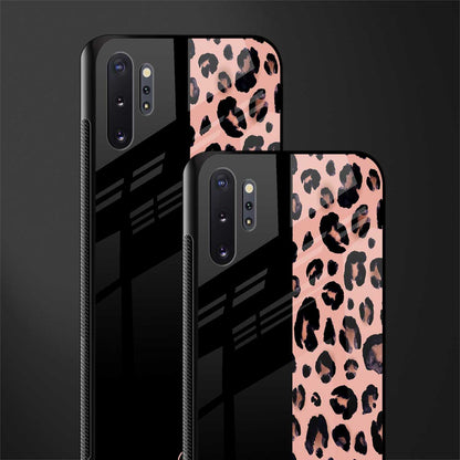 black & pink cheetah fur glass case for samsung galaxy note 10 plus image-2