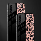 black & pink cheetah fur glass case for samsung galaxy a70s image-2