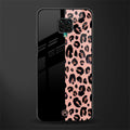 black & pink cheetah fur glass case for poco m2 pro image