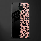 black & pink cheetah fur glass case for poco m2 pro image