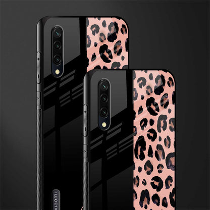 black & pink cheetah fur glass case for mi a3 redmi a3 image-2