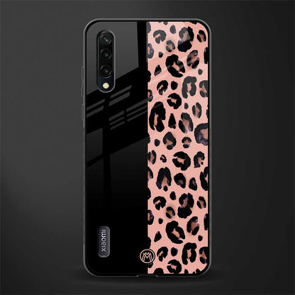 black & pink cheetah fur glass case for mi a3 redmi a3 image