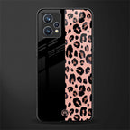 black & pink cheetah fur glass case for realme 9 pro plus 5g image