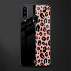 black & pink cheetah fur glass case for samsung galaxy a20s image