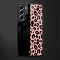 black & pink cheetah fur glass case for samsung galaxy s21 fe 5g image