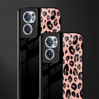 black & pink cheetah fur glass case for oneplus nord ce 2 5g image-2