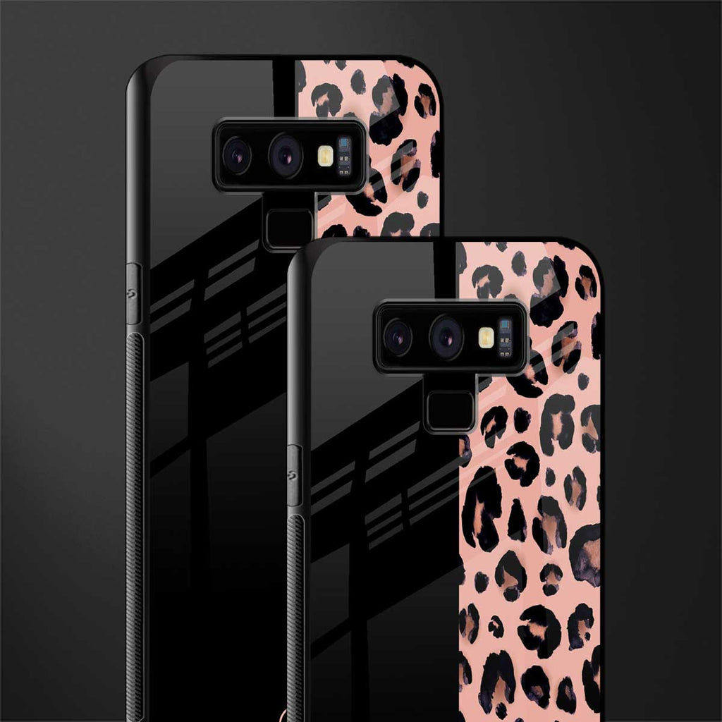 black & pink cheetah fur glass case for samsung galaxy note 9 image-2