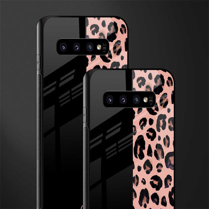 black & pink cheetah fur glass case for samsung galaxy s10 image-2