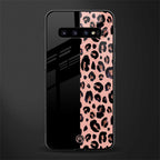 black & pink cheetah fur glass case for samsung galaxy s10 plus image
