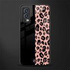 black & pink cheetah fur glass case for oneplus nord 2 5g image