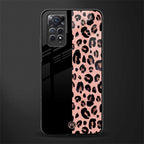 black & pink cheetah fur glass case for redmi note 11s image