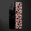 black & pink cheetah fur glass case for realme narzo 20 pro image