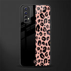black & pink cheetah fur glass case for realme narzo 20 pro image