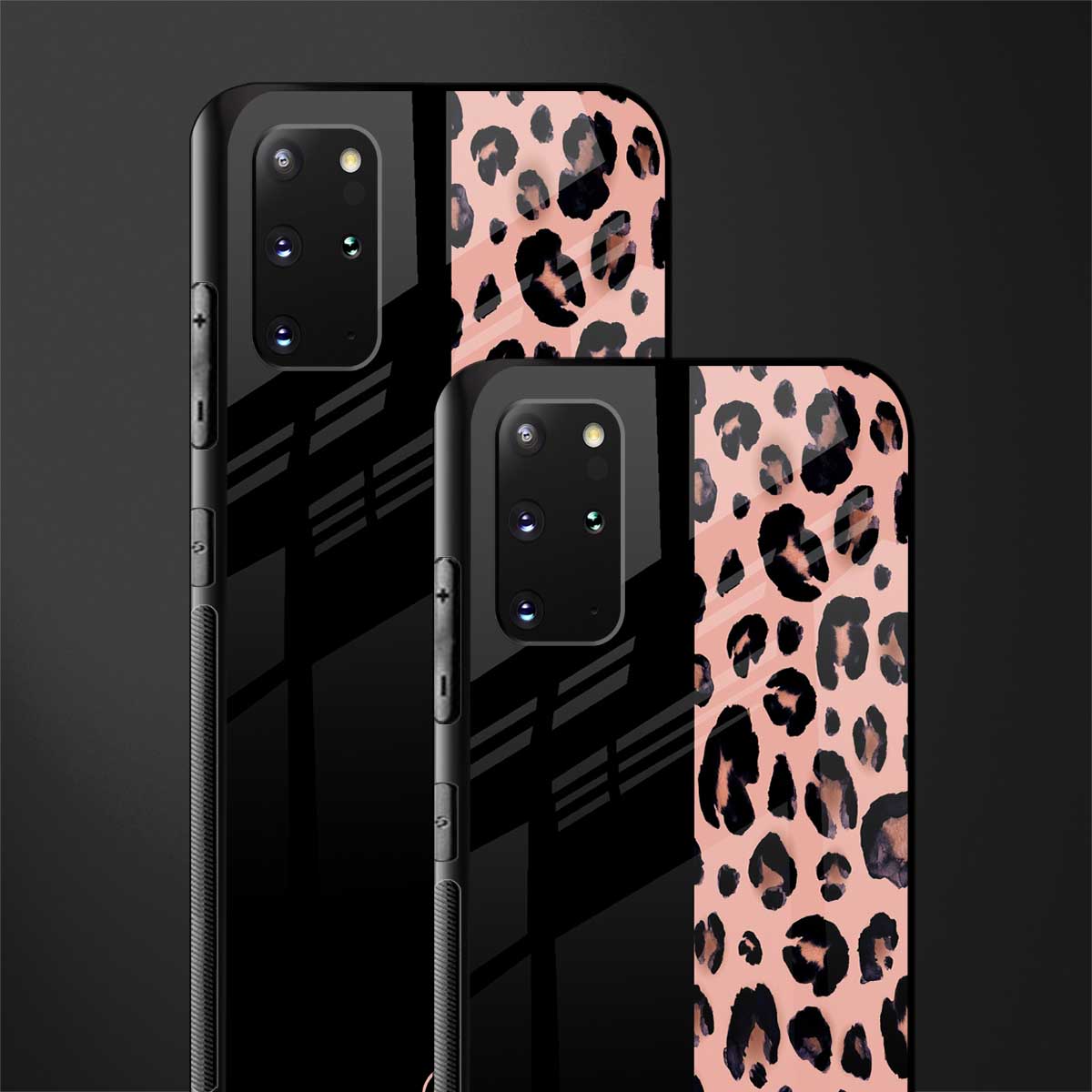 black & pink cheetah fur glass case for samsung galaxy s20 plus image-2