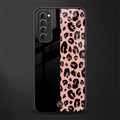 black & pink cheetah fur glass case for oppo reno 4 pro image