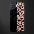 black & pink cheetah fur glass case for oppo f17 pro image