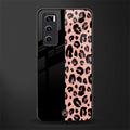 black & pink cheetah fur glass case for vivo v20 se image