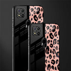 black & pink cheetah fur glass case for redmi 9c image-2