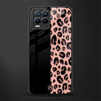 black & pink cheetah fur glass case for realme 8 pro image