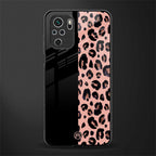 black & pink cheetah fur glass case for redmi note 10 image